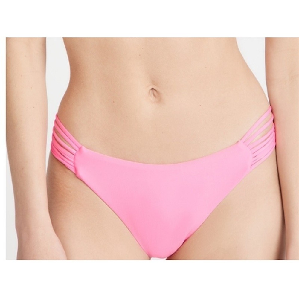 NWOT Pilyq Isla Pink Topaz M Full Bikini Swim Bottom #116156